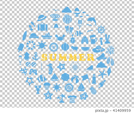 Simple summer icon material Simple summer icon material 41409959