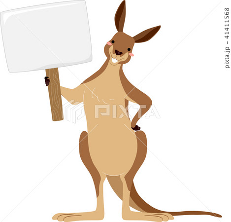 Australia Kangaroo Blank Sign Board Illustration Australia Kangaroo Blank Sign Board Illustration 41411568