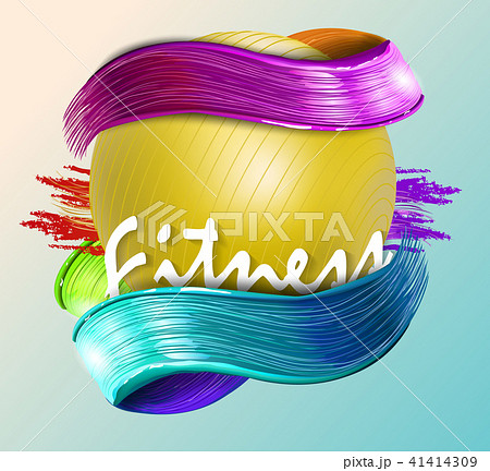 fitness text background ball fitness text background ball 41414309