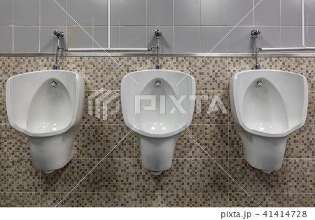 Public toilet front view, 3 elements 41414728
