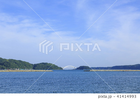 和歌山県 串本 橋杭海水浴場 くしもと大橋の写真素材