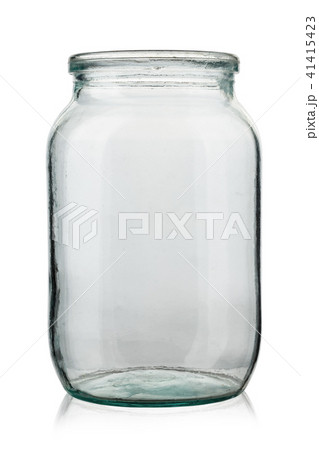 empty jar on a white background 41415423