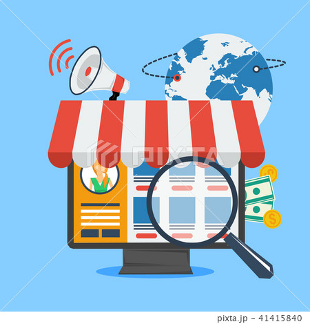 Square banner online shopping concept Square banner online shopping concept 41415840