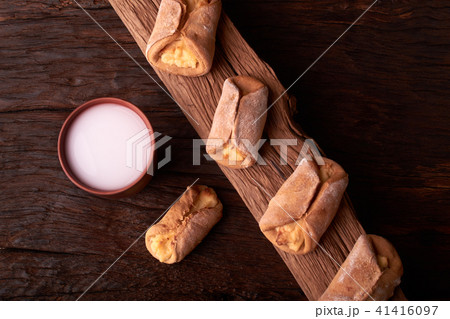 Cookies with cottage cheese and milk Cookies with cottage cheese and milk 41416097