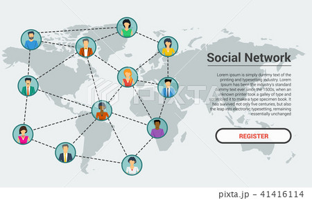 Social network - banner template 41416114