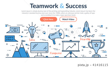 Web site header - Teamwork and Success 41416115