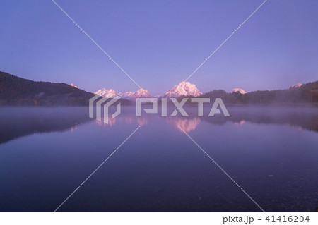 Teton Autumn Sunrise Reflection 41416204