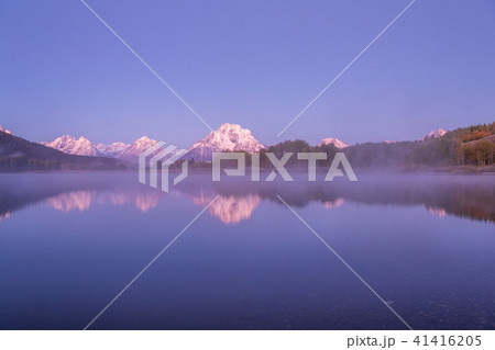 Teton Autumn Sunrise Reflection 41416205