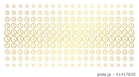 Clock Gold Halftone Array Clock Gold Halftone Array 41417620