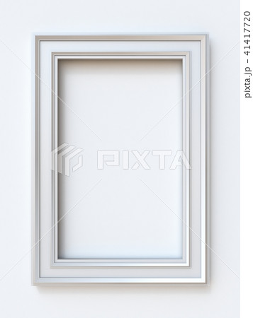 White picture frame rectangular 3D rendering 41417720