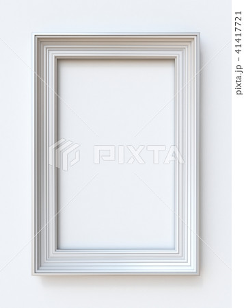 White picture frame rectangular 3D rendering White picture frame rectangular 3D rendering 41417721