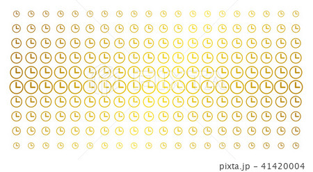 Clock Golden Halftone Matrix 41420004