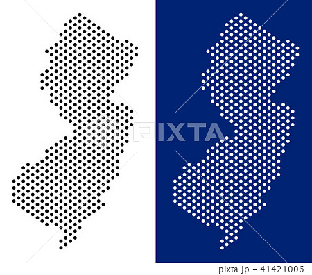 Dotted New Jersey State Map 41421006