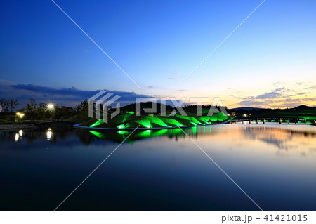 湖 光 夕焼け 41421015