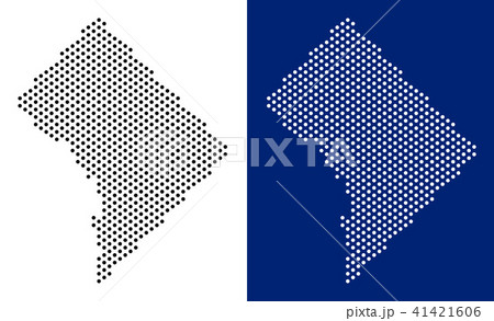 Dotted Washington DC Map 41421606