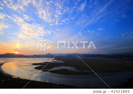 順天湾湿地 雲 水路 41421893