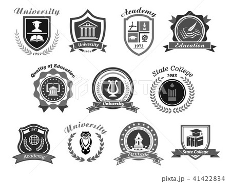 Vector icons set for college or state university 41422834