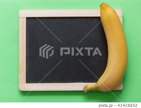 Yellow banana with blackboard Yellow banana with blackboard 41428832