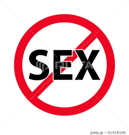 Forbidden sign no sex vector flat icon. 41429106