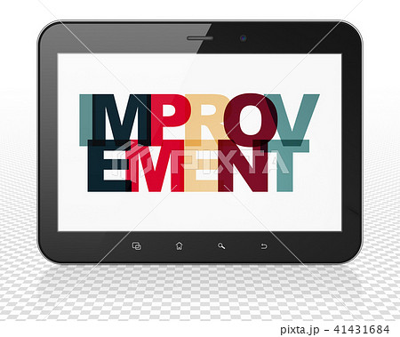 Business concept: Tablet Pc Computer with Improvement on display Business concept: Tablet Pc Computer with Improvement on display 41431684