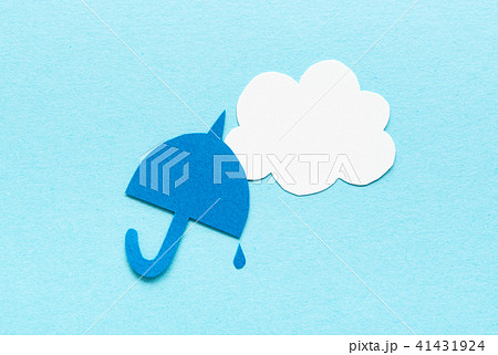 天気マーク　天気予報　予想　雨　雨傘　雲　曇り 41431924