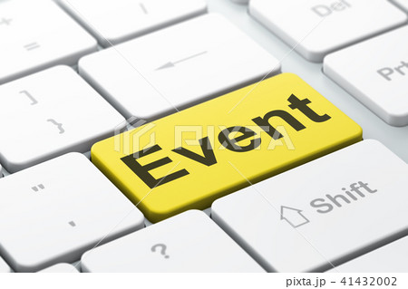 Entertainment, concept: Event on computer keyboard background 41432002