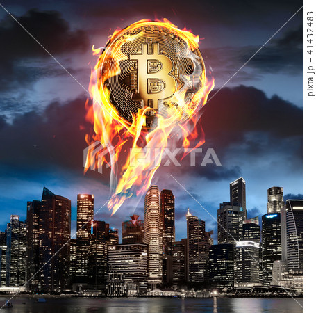 Bitcoin on fire Bitcoin on fire 41432483
