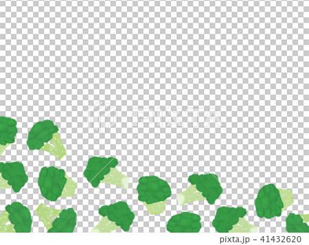 Broccoli illustration vegetable frame - Stock Illustration [41432620 ...