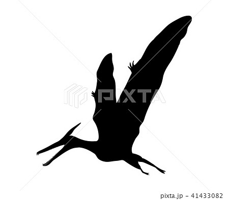Silhouette Pterosaur Dinosaur Jurassic のイラスト素材