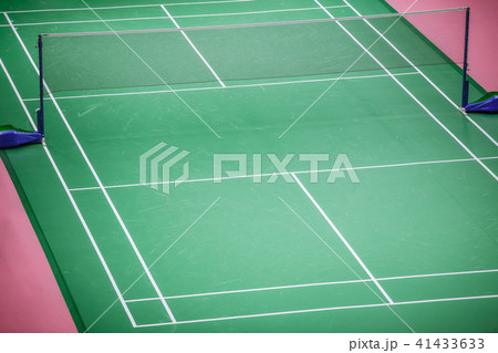 badminton court green floor standard in tournament 41433633