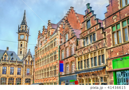 Traditional houses in the old town of Ghent, Belgium 41436615