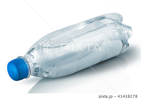 Closed plastic bottle with water lies Closed plastic bottle with water lies 41438278