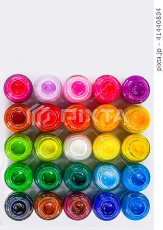 Poster colors in square on white background Poster colors in square on white background 41440894