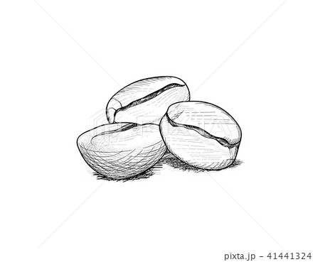 Coffee beans. Coffee icon set sketch. 41441324