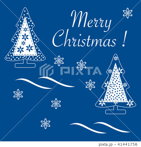 stitched Christmas tree decorated with snow and stitched Christmas tree decorated with snow and 41441756