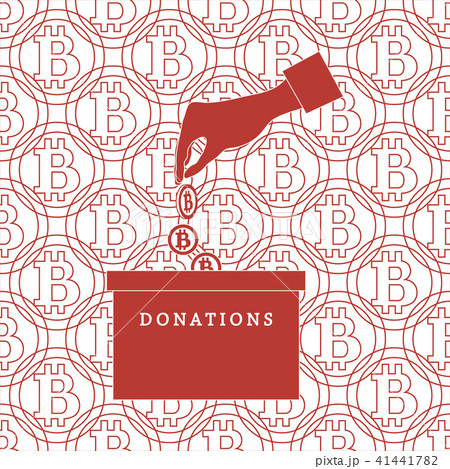 Stylized icon calling to make a donation Stylized icon calling to make a donation 41441782