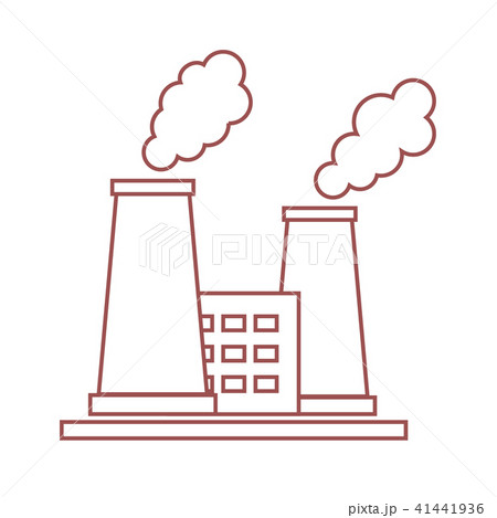 Stylized icon of the oil refinery plant with 41441936
