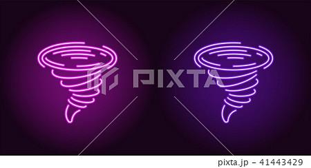 Neon icon of Purple and Violet Tornado Neon icon of Purple and Violet Tornado 41443429
