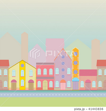 House buildings, home seamless background pattern 41443836