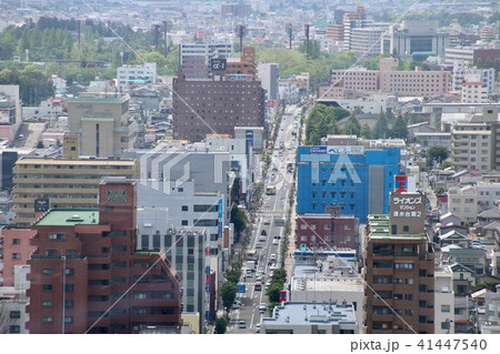 郡山駅ビルからの眺め(福島県・郡山市) 郡山駅ビルからの眺め(福島県・郡山市) 41447540