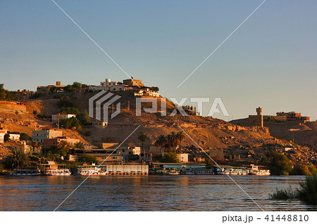 アフリカ ナイル川の沿岸都市の写真素材