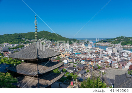 尾道の街並みと天寧寺の三重塔 41449506