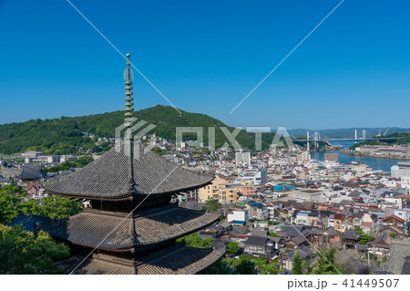 尾道の街並みと天寧寺の三重塔 41449507