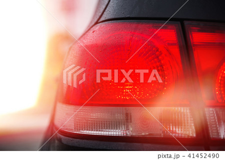 Black sports hatchback car rear light 41452490