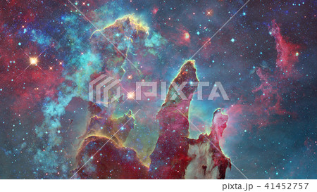 Nebula and stars in deep space. Elements of this image furnished by NASA 41452757