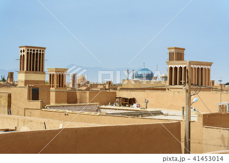 View of Old City from roof in Yazd, Iran 41453014