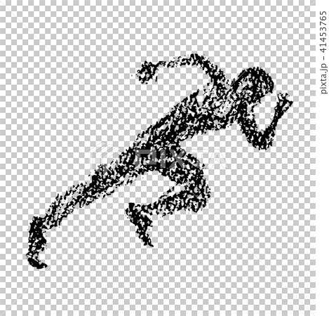 クレヨンで描いたスプリンターのイラスト 41453765