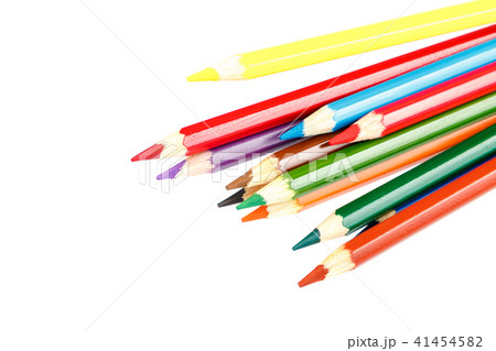 Colored pencils isolated on a white background. 41454582