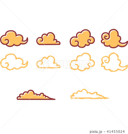 和風の雲セット 41455024