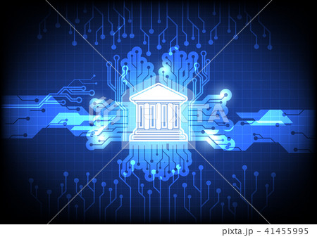 Digital Banking icon with Circuit background 41455995